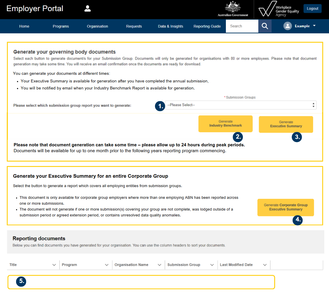 Select Generate your Exec Summary and IBR