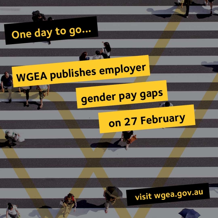 WGEA Employer gender pay gap publishing one day to go